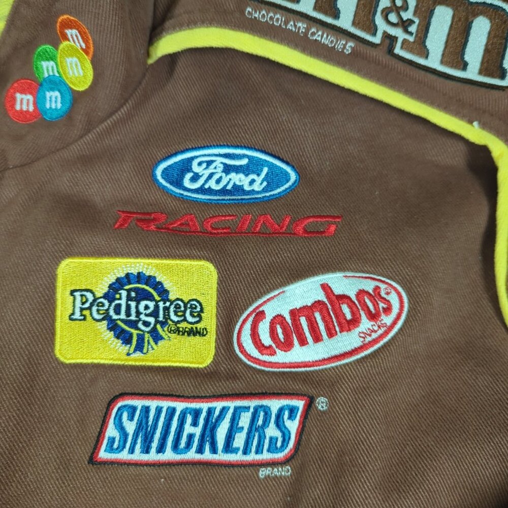 Chase Authentics Drivers Line Nascar Jacket Mens XL Brown M&M - Picture 3 of 11